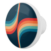 Kleurrijke bogen in retro-stijl keramische knop (Rechts)