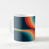 Kleurrijke bogen in retro-stijl koffiemok (Voorkant links)