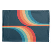 Kleurrijke bogen in retro-stijl kussensloop (Achterkant)