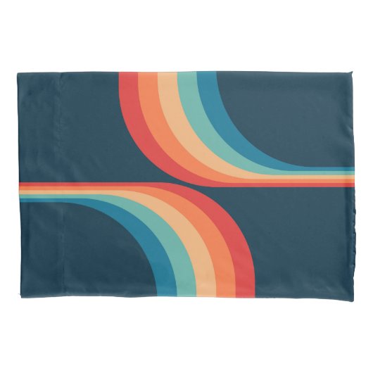 Kleurrijke bogen in retro-stijl kussensloop (Voorkant)