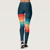 Kleurrijke bogen in retro-stijl leggings (Achterkant)