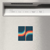 Kleurrijke bogen in retro-stijl magneet (Insitu (Vaatwasser))
