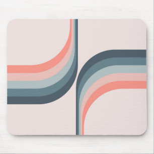 Kleurrijke bogen in retro-stijl muismat