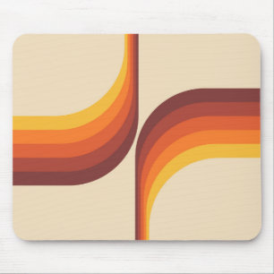 Kleurrijke bogen in retro-stijl muismat