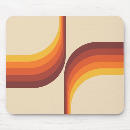Kleurrijke bogen in retro-stijl muismat (Voorkant)