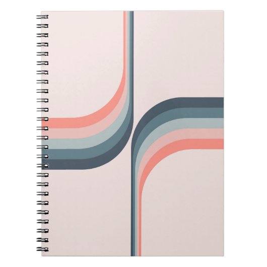 Kleurrijke bogen in retro-stijl notitieboek (Voorkant)