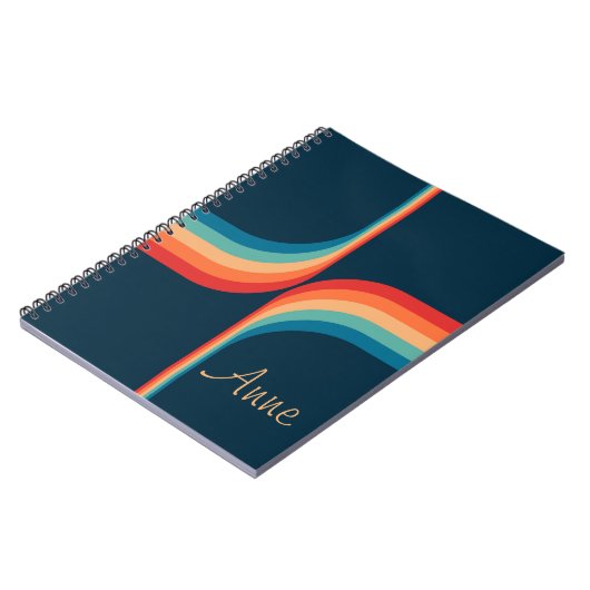 Kleurrijke bogen in retro-stijl notitieboek (Linkerzijde)