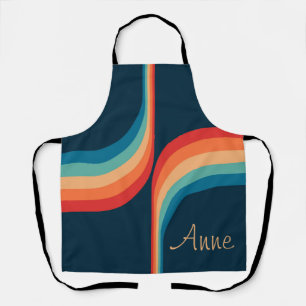 Kleurrijke bogen in retro-stijl schort