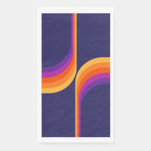 Kleurrijke bogen in retro-stijl servet