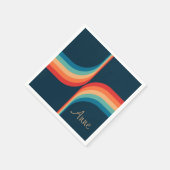 Kleurrijke bogen in retro-stijl servet (Hoek)