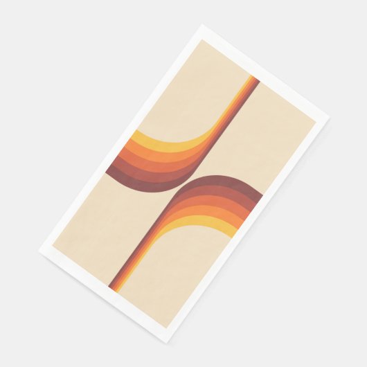 Kleurrijke bogen in retro-stijl servet (Hoek)