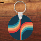 Kleurrijke bogen in retro-stijl sleutelhanger (Voorkant)
