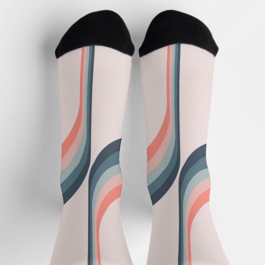 Kleurrijke bogen in retro-stijl sokken (Top)