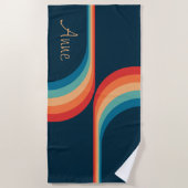 Kleurrijke bogen in retro-stijl strandlaken (Voorkant)