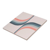 Kleurrijke bogen in retro-stijl tegeltje (Zijkant)