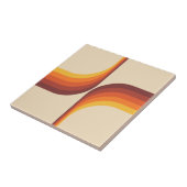 Kleurrijke bogen in retro-stijl tegeltje (Zijkant)