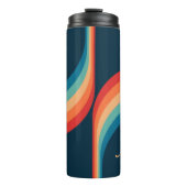 Kleurrijke bogen in retro-stijl thermosbeker (Voorkant)