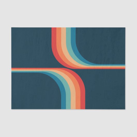 Kleurrijke bogen in retro-stijl tissuepapier (Voorkant)