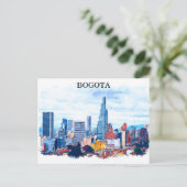 Kleurrijke Bogota Colombia stadsgezicht Briefkaart (Staand voorkant)