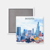 Kleurrijke Bogota Colombia stadsgezicht Magneet (Voorkant / Achterkant)