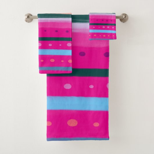 kleurrijke Boheemse Abstracte kunst Bad Handdoek (Insitu)