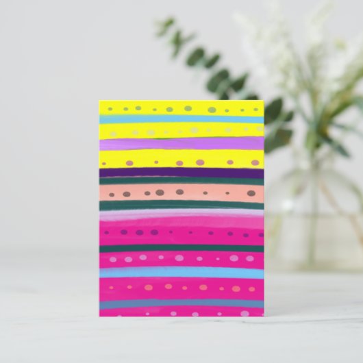 kleurrijke Boheemse Abstracte kunst Briefkaart (Staand voorkant)