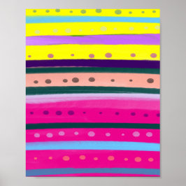 kleurrijke Boheemse abstracte kunst Poster