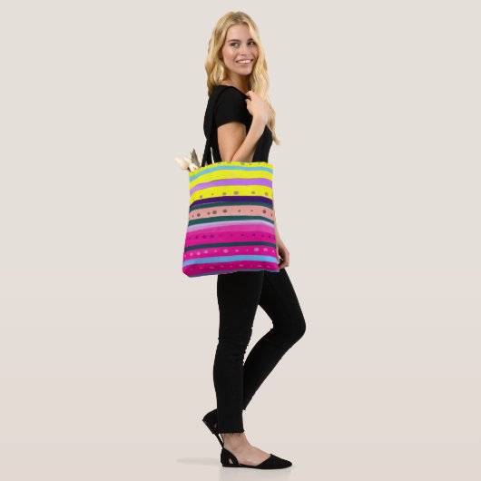 kleurrijke Boheemse Abstracte kunst Tote Bag (Op model)