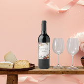 Kleurrijke Boheemse Bloem Bruiloft Wijnlabels Wijn Etiket