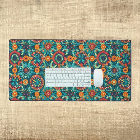 Kleurrijke Boheemse Boho Bureaumat