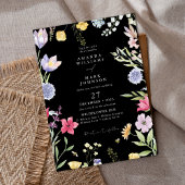 Kleurrijke Boheemse lente botanische tuin bruiloft Kaart