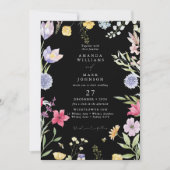 Kleurrijke Boheemse lente botanische tuin bruiloft Kaart (Voorkant)