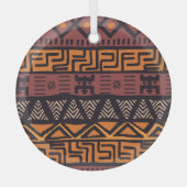 Kleurrijke Boheemse Tribal Geometric Glas Ornament (Voorkant)