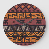 Kleurrijke Boheemse Tribal Geometric Grote Klok (Voorkant)