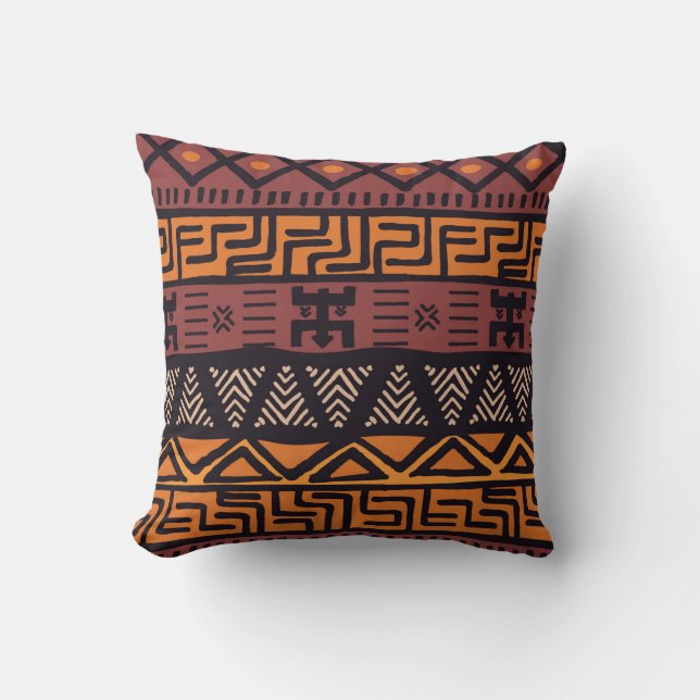 Kleurrijke Boheemse Tribal Geometric Kussen (Voorkant)