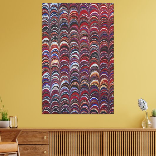 Kleurrijke Bohemian nautilus Canvas Afdruk (Insitu (Woonkamer))