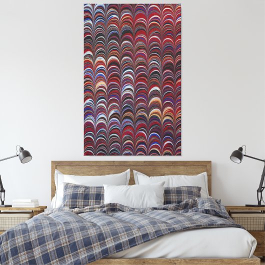 Kleurrijke Bohemian nautilus Canvas Afdruk (Insitu (Slaapkamer))