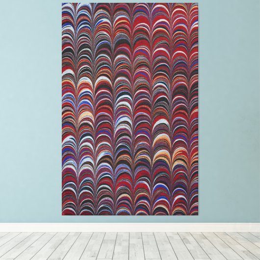 Kleurrijke Bohemian nautilus Canvas Afdruk (Insitu (Houten vloer))