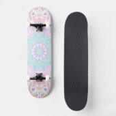 Kleurrijke Bohemian Trippy Bright Pastel Mandala Persoonlijk Skateboard (Voorkant)