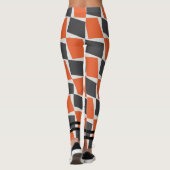 Kleurrijke boho abstract l Sinaasappel Zwart l Wor Leggings (Achterkant)