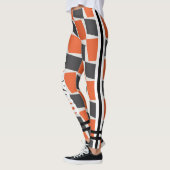 Kleurrijke boho abstract l Sinaasappel Zwart l Wor Leggings (Links)