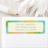 Kleurrijke Boho Abstracte Waterverf Bruidsdouche Etiket (Insitu)