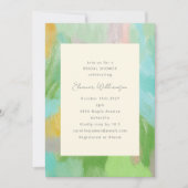 Kleurrijke Boho Abstracte Waterverf Vrijgezellenfe Kaart (Voorkant)