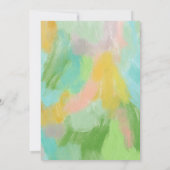 Kleurrijke Boho Abstracte Waterverf Vrijgezellenfe Kaart (Achterkant)