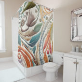 Kleurrijke Boho bloem thema douche gordijn stijl 2 (In situ)