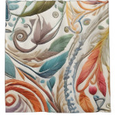 Kleurrijke Boho bloem thema douche gordijn stijl 2 (Voorkant)