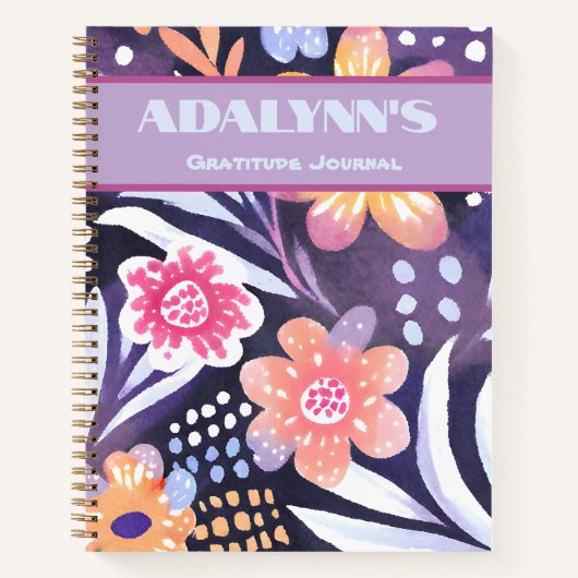 Kleurrijke Boho Bloemen Valentijnse Tieners Cadeau Notitieboek (Voorkant)