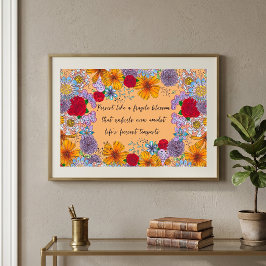 Kleurrijke Boho Bloemige Botanische Inspirerende S Poster
