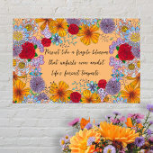 Kleurrijke Boho Bloemige Botanische Inspirerende S Poster