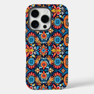 Kleurrijke Boho Bloemige Elegantie: Levendig Manda iPhone 16 Pro Hoesje